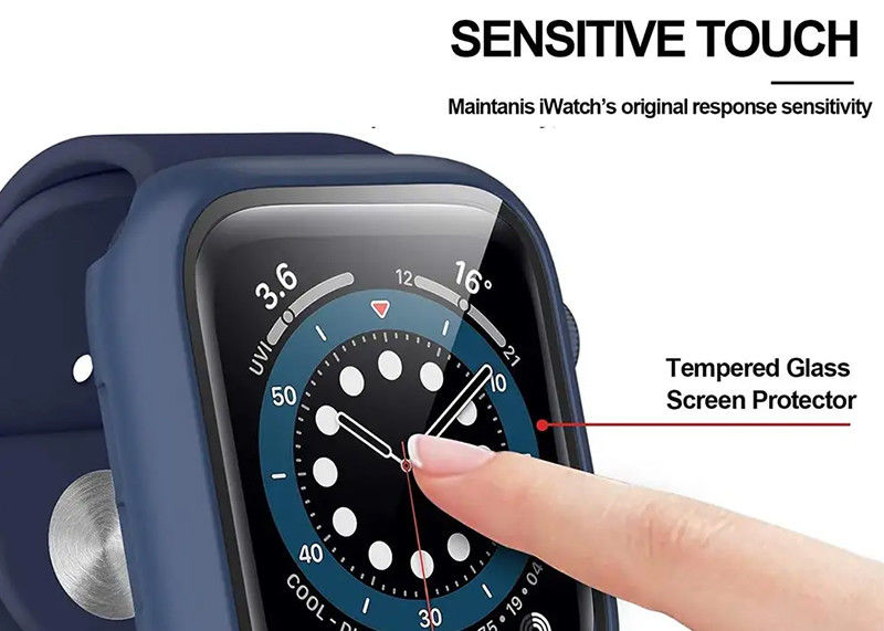 Anti Scratch Watch Screen Protector Case 42mm 44mm Hard Watch Face Protector